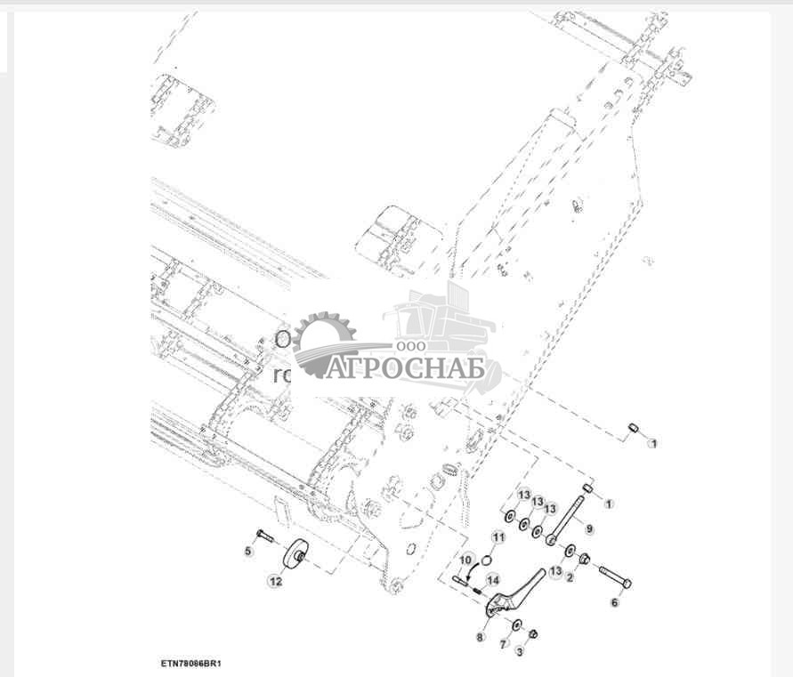 Комплект крепежных деталей среднего яруса 